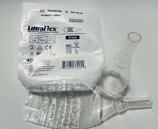 UltraFlex Male External Condom Catheters 41mm UltraFlex Male External Condom Catheters 41mm UltraFlex External Condom Catheter by Veteran Medical Supplies online store selling catheters, drainage bags, urinary kits centrally located in Kansas City Missouri shipping to the entire United States