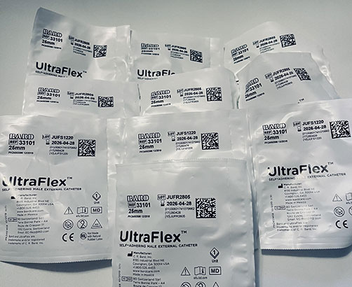 UltraFlex Male External Condom Catheters 41mm UltraFlex Male External Condom Catheters 41mm UltraFlex External Condom Catheter (50 PACK) by Veteran Medical Supplies online store selling catheters, drainage bags, urinary kits centrally located in Kansas City Missouri shipping to the entire United States