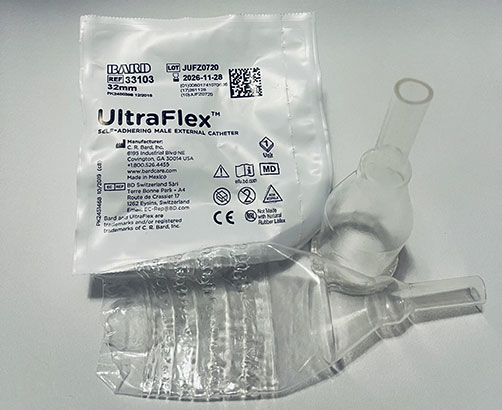 UltraFlex Male External Condom Catheters 32mm UltraFlex Male External Condom Catheters 32mm UltraFlex External Condom Catheter by Veteran Medical Supplies online store selling catheters, drainage bags, urinary kits centrally located in Kansas City Missouri shipping to the entire United States