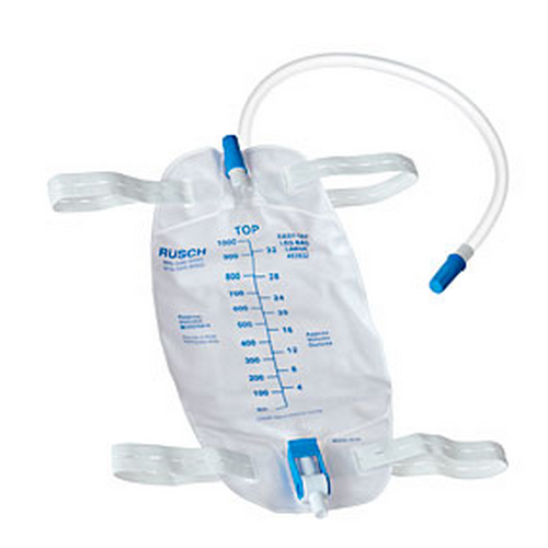 Drainage Bags Leg Bags 1000mL-Leg Bag w/ Easy-Tap & PVC Extension Tubing by Veteran Medical Supplies online store selling catheters, drainage bags, urinary kits centrally located in Kansas City Missouri shipping to the entire United States