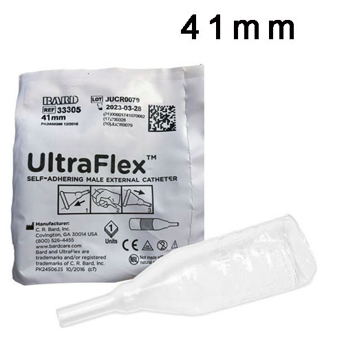 41mm UltraFlex Male External Condom Catheters sold by Veteran Medical Supplies online store selling catheters, drainage bags, urinary kits centrally located in Kansas City Missouri shipping to the entire United States